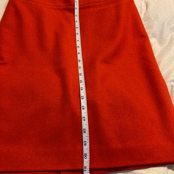 J. Crew wool Pencil Skirt Red 6 - Picture 6 of 6